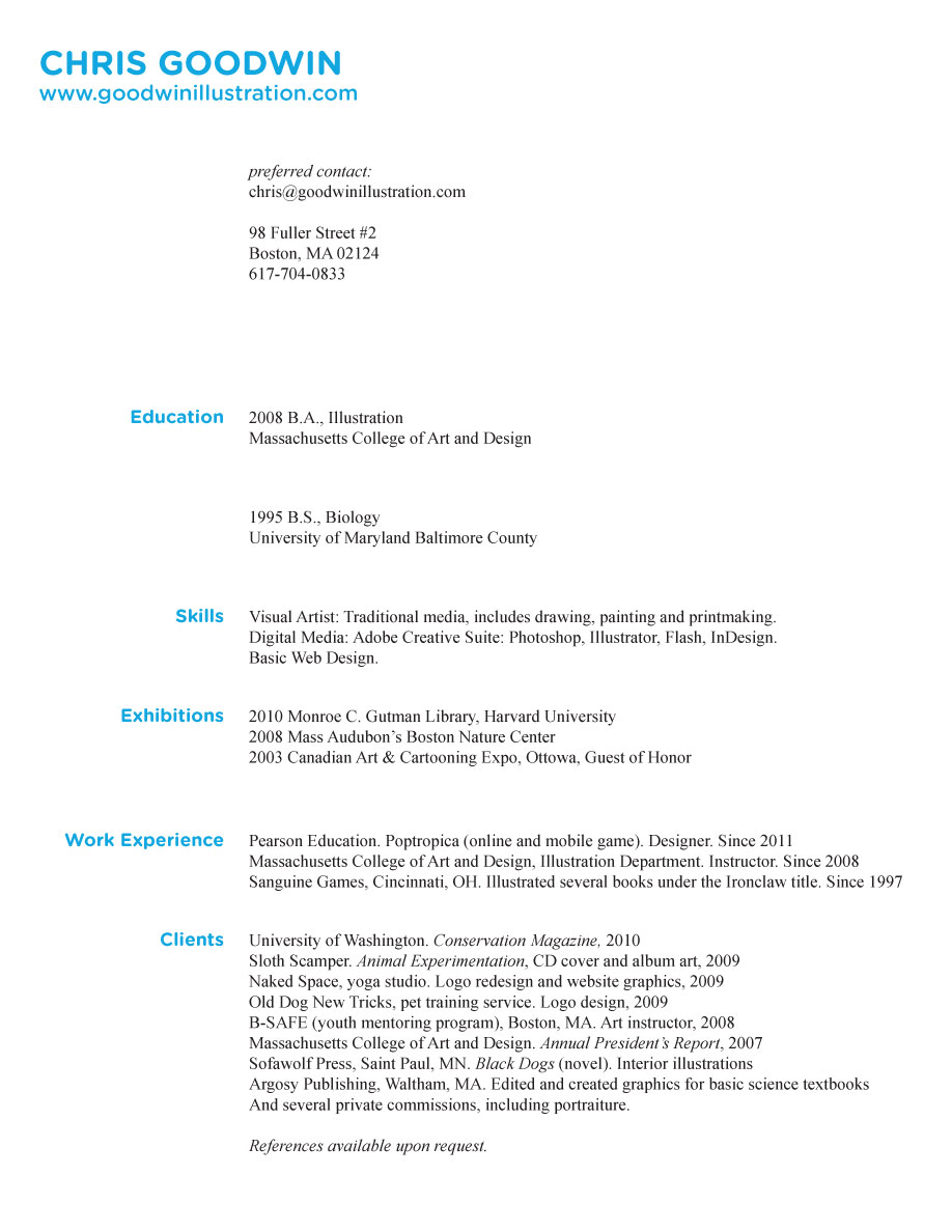 painting resume